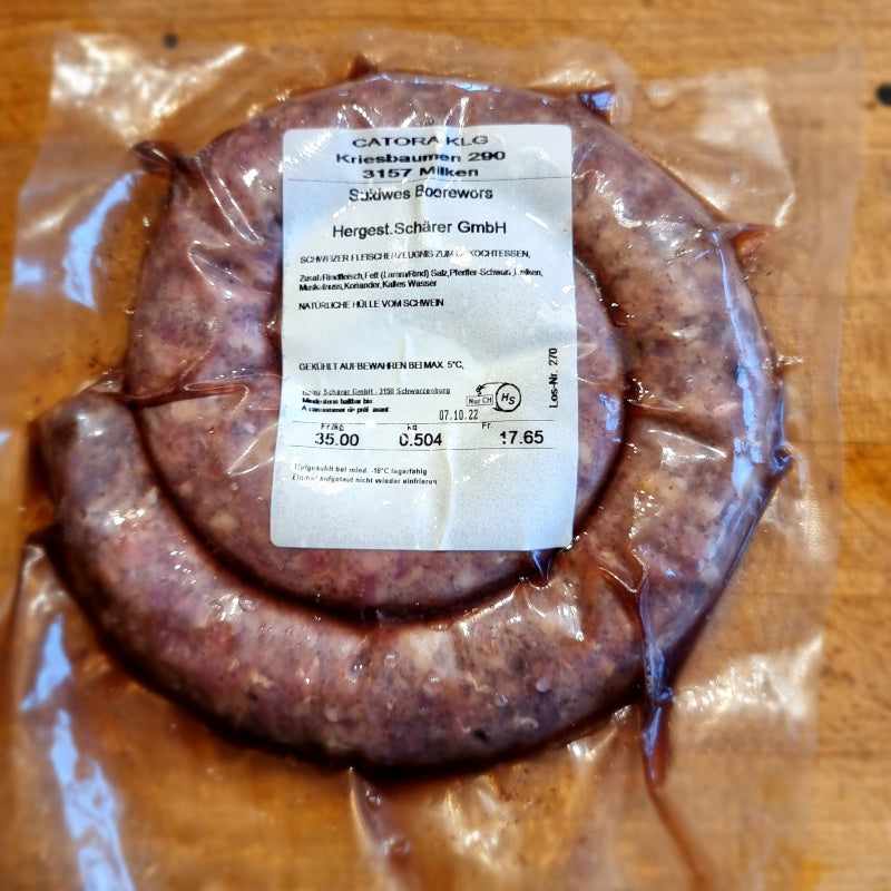 Tradisionele Suid+AC0-Afrikaanse boerewors