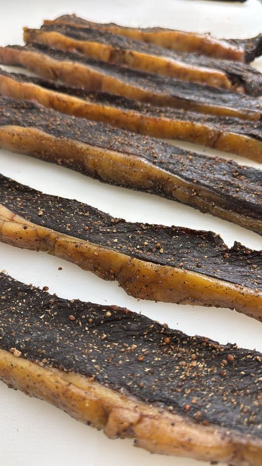 Traditionelles Biltong Rind (Fett) 250g